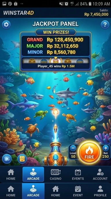 Fitur pencarian aplikasi di Winstar4D yang memudahkan pengguna.